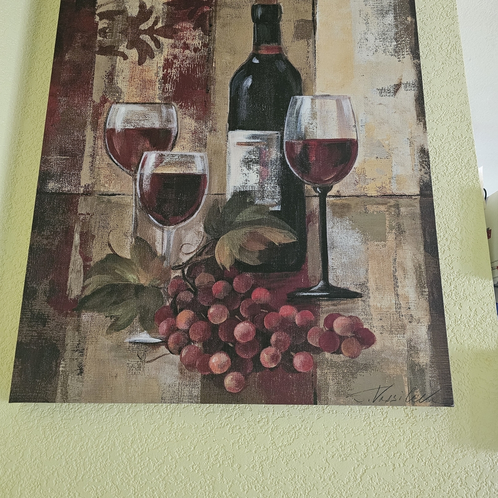 Wine and Grapes Wall Art Decor